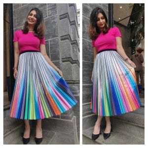 Rainbow Metallic Skirt