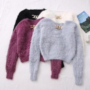 Clarke Fur Chain Pullover