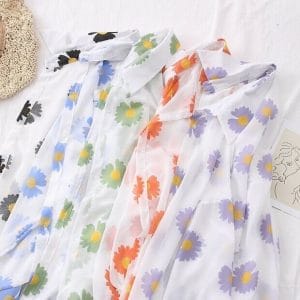 Dahlia floral shirt with tube