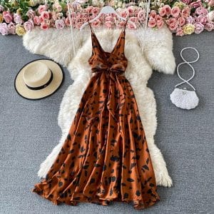 Leopard silk dress
