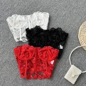 Lace Rose Bustier