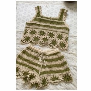 Glenda Crochet Coord Set